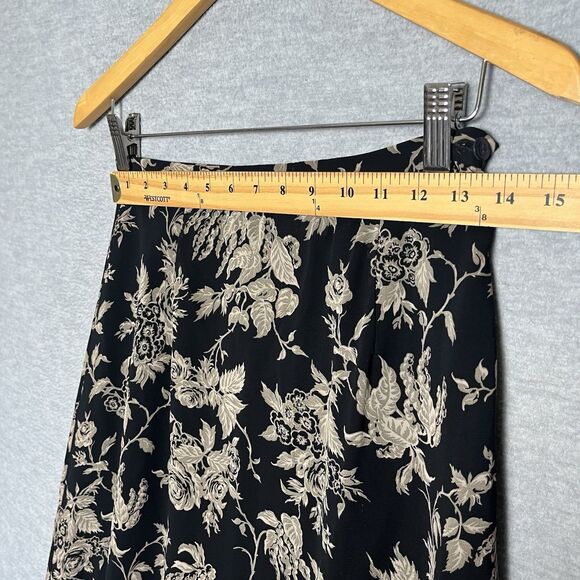 Eddie Bauer Y2K Floral Rayon Midi Tea Skirt Size 6 Dark Romantic Fairy Grunge - Picture 7 of 9